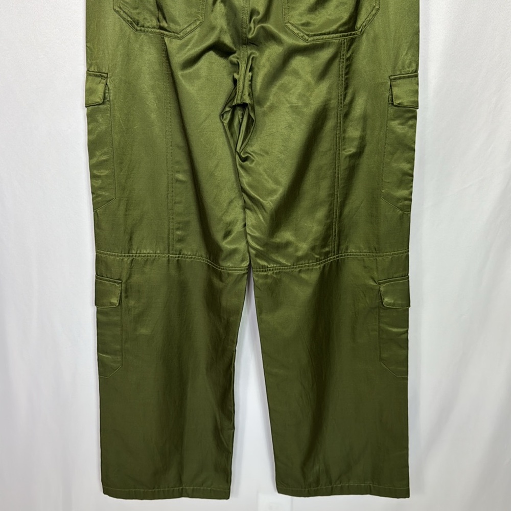 Rag & Bone Cailyn Japanese Satin Cargo Pants Size 30 Army Green - Picture 11 of 16